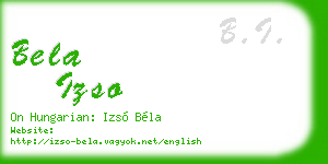 bela izso business card